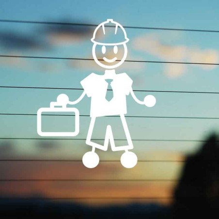 Adesivo Famiglia Papà Ingegnere