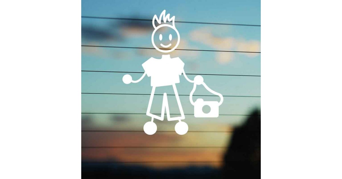 Adesivo Famiglia Papà Fotografo