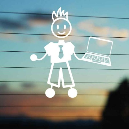 Adesivo Famiglia Papà Pc