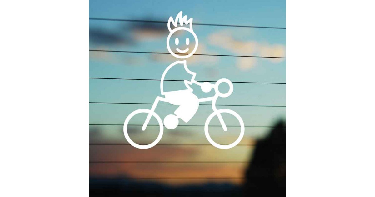 Adesivo Famiglia Papà Ciclista