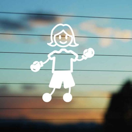 Adesivo Famiglia Mamma Boxe