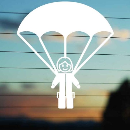 Adesivo Famiglia Mamma con Paracadute