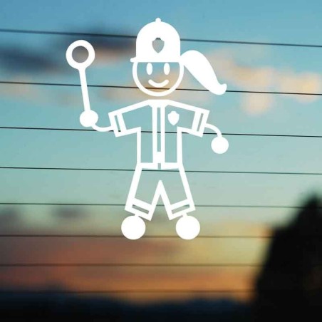 Adesivo Famiglia Mamma Vigilessa