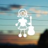 Adesivo Famiglia Mamma Chitarra