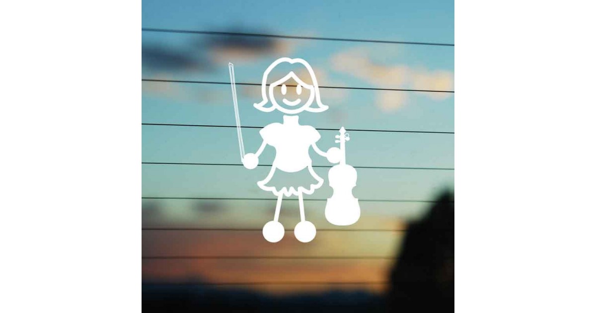 Adesivo Famiglia Mamma Violino