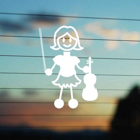 Adesivo Famiglia Mamma Violino