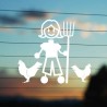 Adesivo Famiglia Mamma Agricoltrice