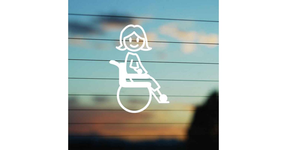 Adesivo Famiglia Mamma Disabile