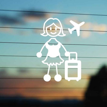 Adesivo Famiglia Mamma Viaggio