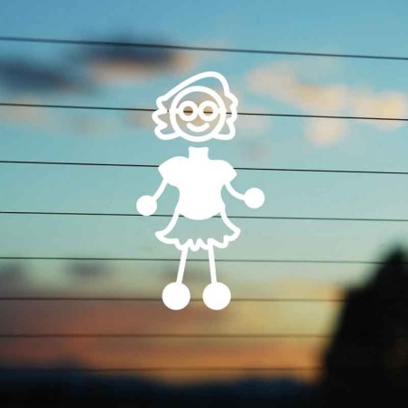 Adesivo Famiglia Mamma con Occhiali