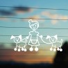 Adesivo Famiglia Nonna con Cani personalizzata - SonoNato