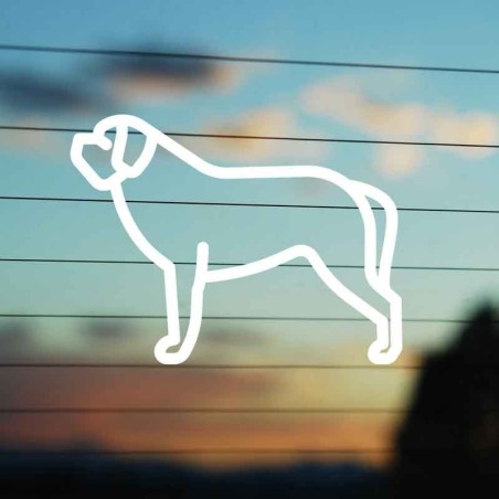 Adesivo Famiglia Cane razza San Bernardo