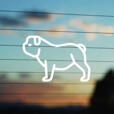 Adesivo Famiglia Cane razza Bulldog