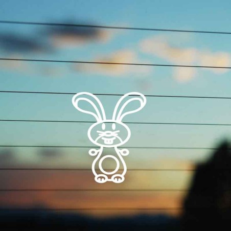 Adesivo Famiglia Coniglio Orecchione