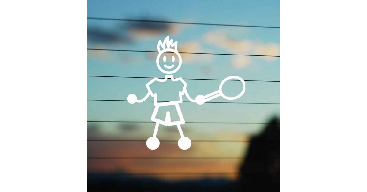 Adesivo Famiglia Bimbo Grande Tennista