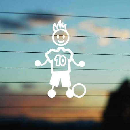 Adesivo Famiglia Bimbo Grande Calciatore 10
