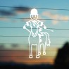 Adesivo Famiglia Bimbo Medio a Cavallo