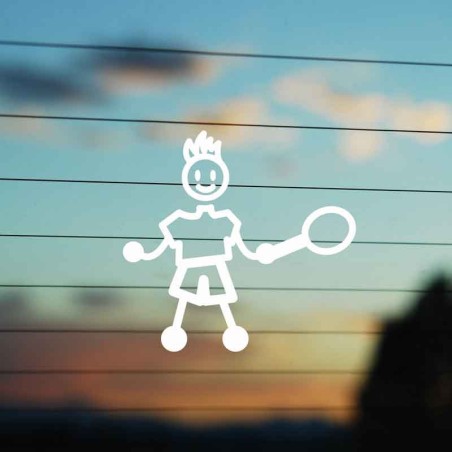 Adesivo Famiglia Bimbo Medio Tennista