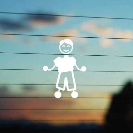 Adesivo Famiglia Bimbo Medio Asiatico