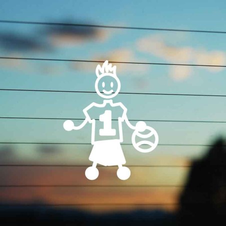 Adesivo Famiglia Bimbo Medio Basket