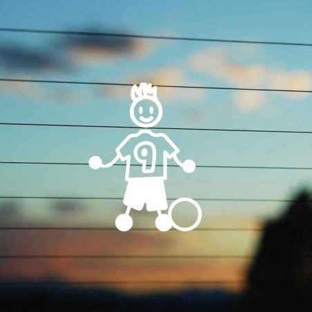 Adesivo Famiglia Bimbo Medio  Calciatore n. 9