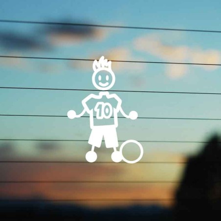 Adesivo Famiglia Bimbo Medio Calciatore 10