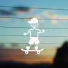 Adesivo Famiglia Bimbo Medio Skate