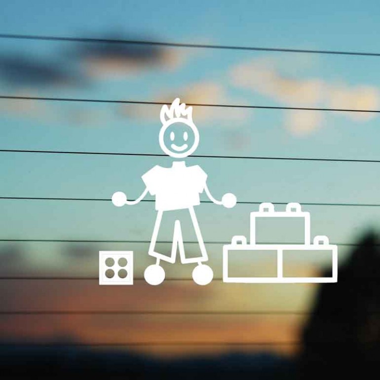 Adesivo Famiglia Bimbo Medio costruzioni lego Adesivo Famiglia Bimbo Medio costruzioni lego