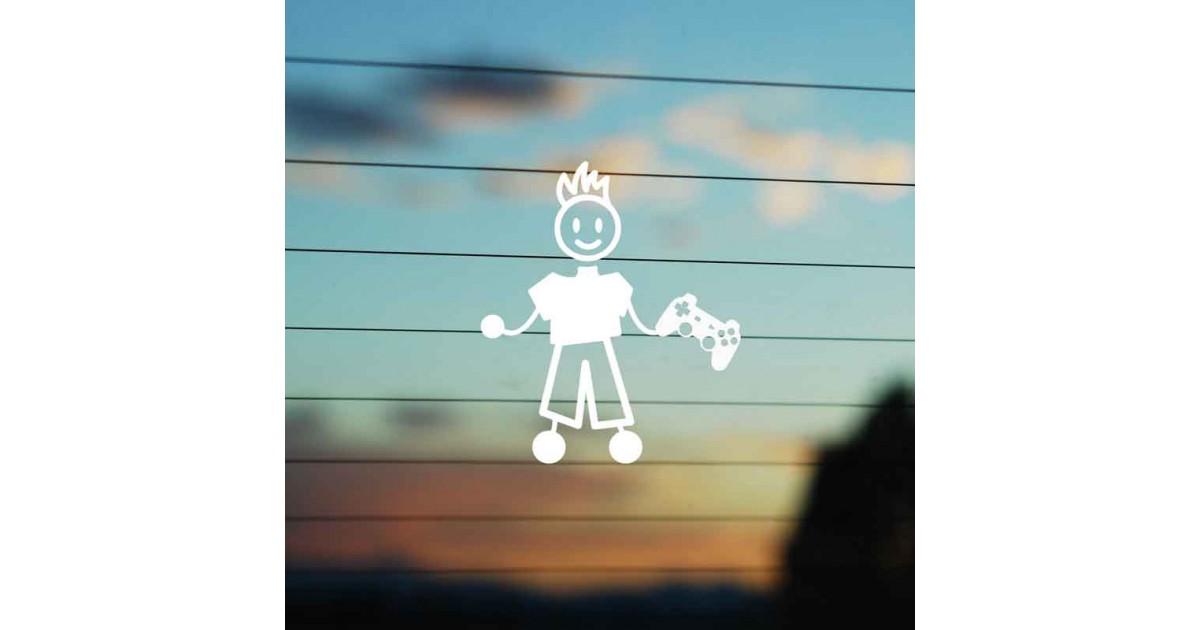 Adesivo Famiglia Bimbo Medio Videogame
