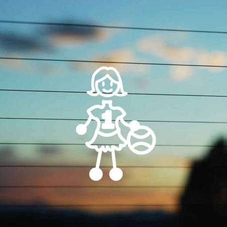 Adesivo Famiglia Bimba Media Basket