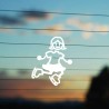 Adesivo Famiglia Bimba Media Pattinaggio su Ghiaccio