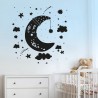 Adesivo Murale Luna Stelle
