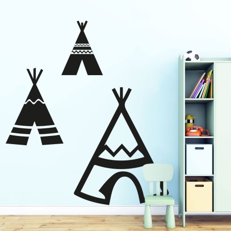 Adesivo Murale Tabella Colori Tenda Indiana