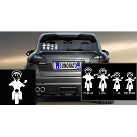 Crea la tua Famiglia su Adesivo personalizzato Papà in Moto