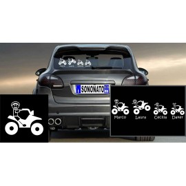 Crea la tua Famiglia su Adesivo personalizzato Papà in Quad