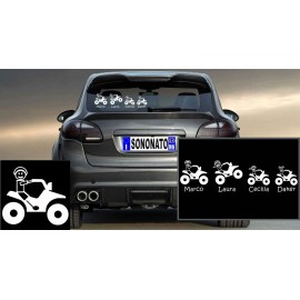 Crea la tua Famiglia su Adesivo personalizzato Bimbo in Quad