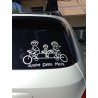 Esempio realizzazione Adesivo Famiglia in bici 5 persone