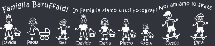 Adesivi Famiglia Scritte: metti la scritta che vuoi all'adesivo auto.